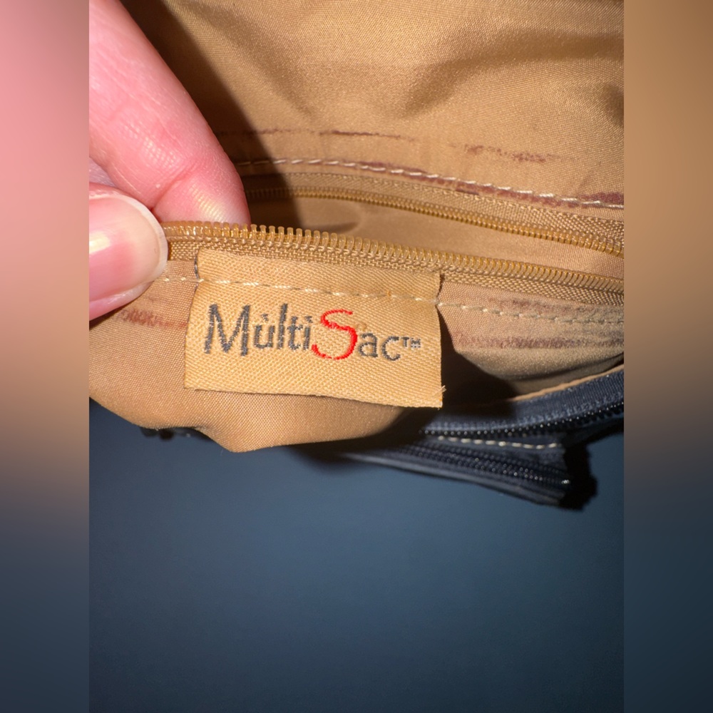 Elegant Black Leaf Pattern Backpack - image 6